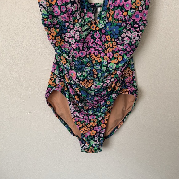J. Crew Factory one-piece swimsuit in Antique Navy Multi - Picture 6 of 9